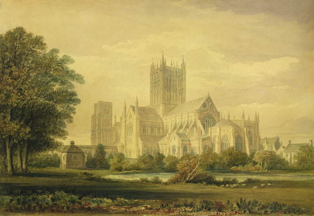 Detail of Wells Cathedral, 1821 by John Buckler