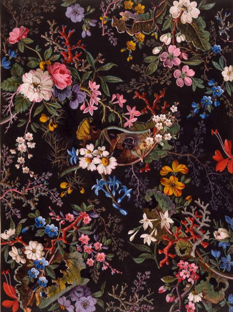 Detail of Textile design, c.1788-92 by William Kilburn