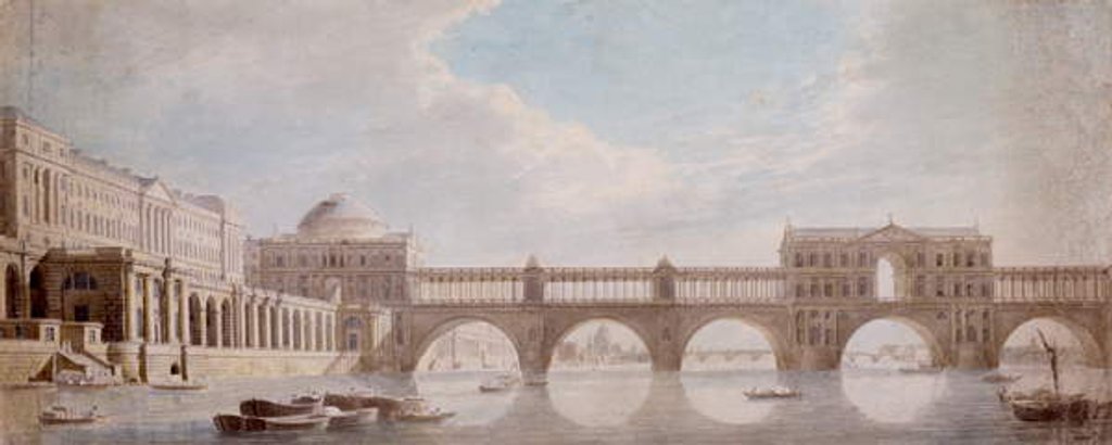 Detail of Proposed Design for a Bridge over the River Thames at Somerset House by Thomas Sandby