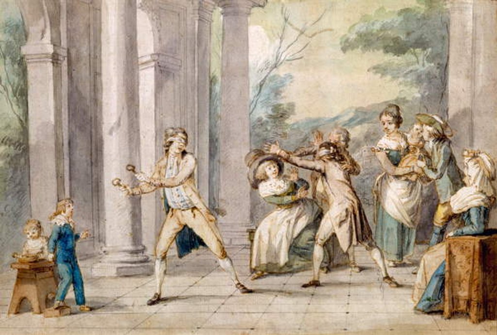 Detail of A Game of 'Blind Man's Buff', c.late C18th by George Morland