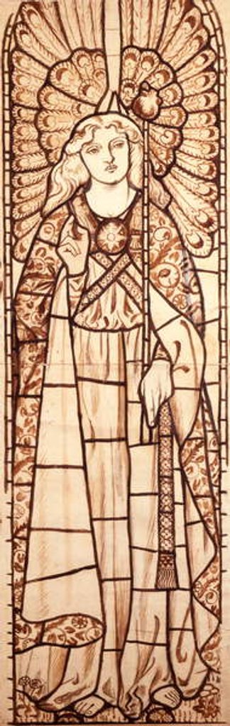 Detail of Cartoon for Archangel Raphael, c.1862 by English School