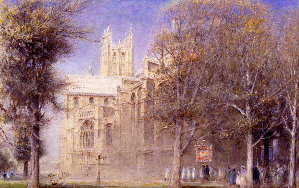 Detail of Canterbury, 1942 by Albert Goodwin