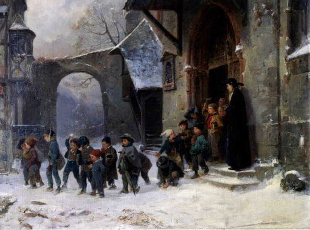 Detail of Children Leaving School by Marc Louis Benjamin Vautier