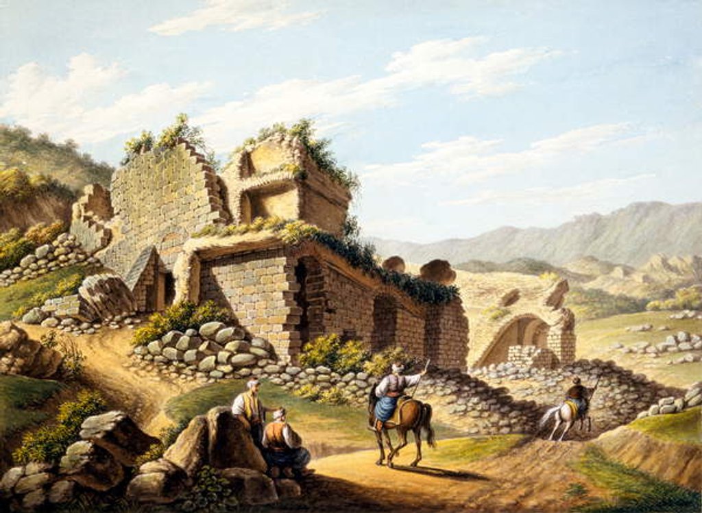 Detail of Ruins of the Stadium, 1790s by Gaetano Mercati