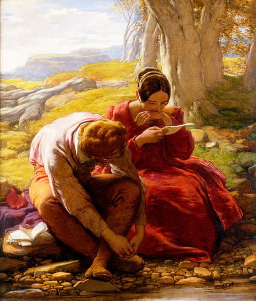 Detail of The Sonnet, c.1839 by William Mulready