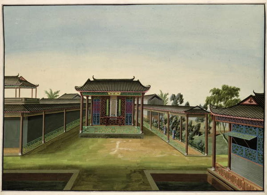 Detail of Garden Scene, c.1820-40 by School Chinese