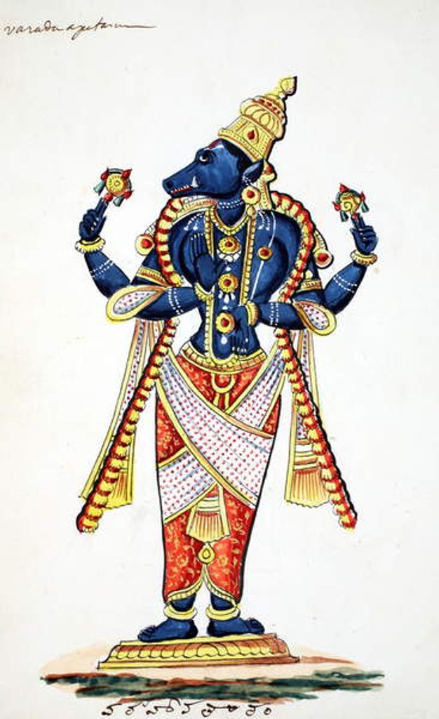 Detail of Varaha, boar avatar of Vishnu by Indian School