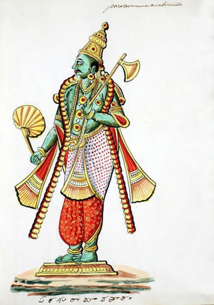 Detail of Rama-with-the-Axe by Indian School