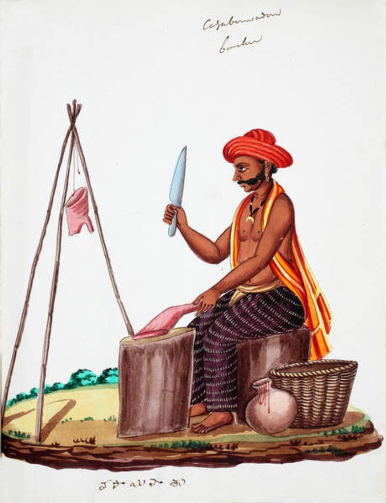 Detail of Butcher by Indian School