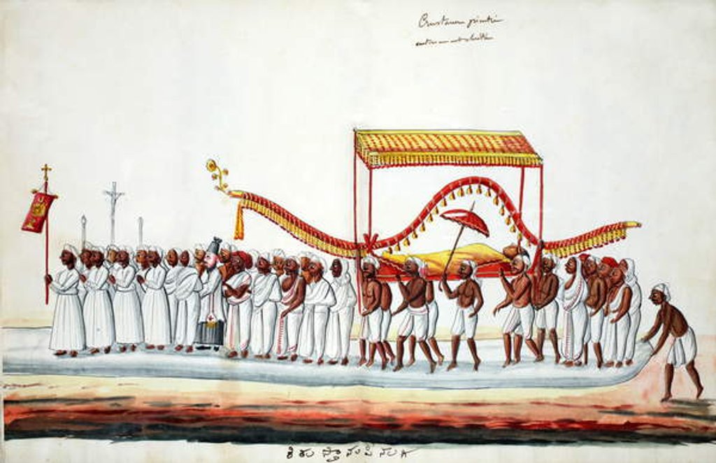 Detail of Funeral procession by Indian School