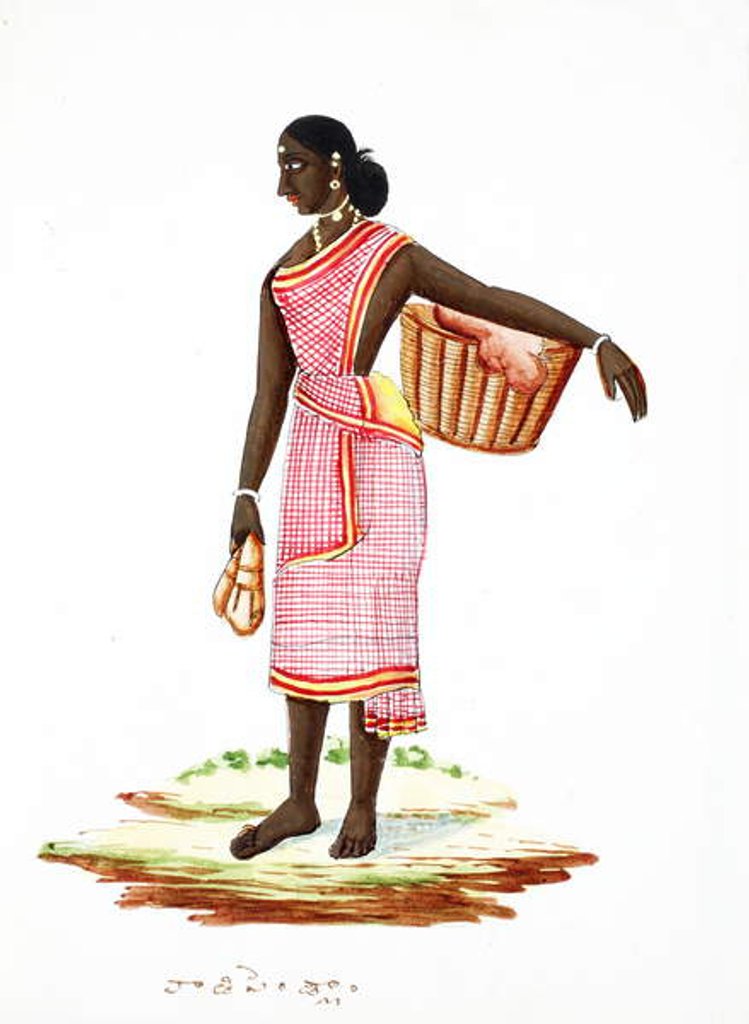 Detail of Washerwoman by Indian School