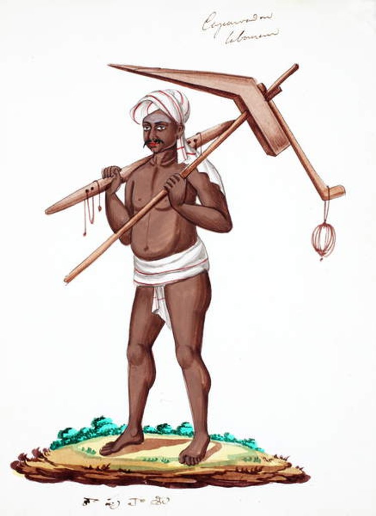 Detail of Labourer by Indian School