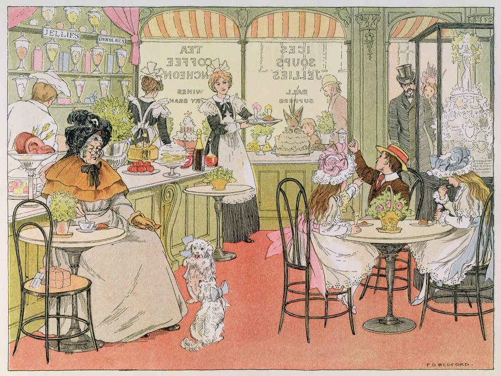 Detail of The Tea Shop by Francis Donkin Bedford