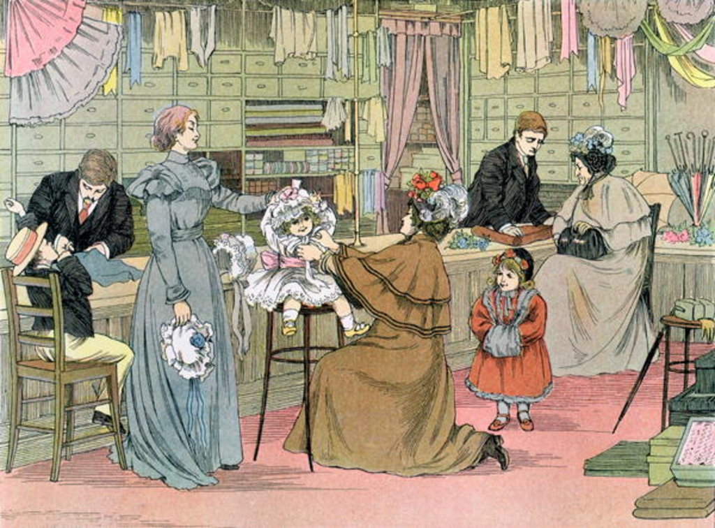 Detail of The Haberdasher by Francis Donkin Bedford