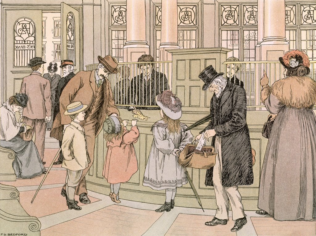 Detail of The Bank by Francis Donkin Bedford