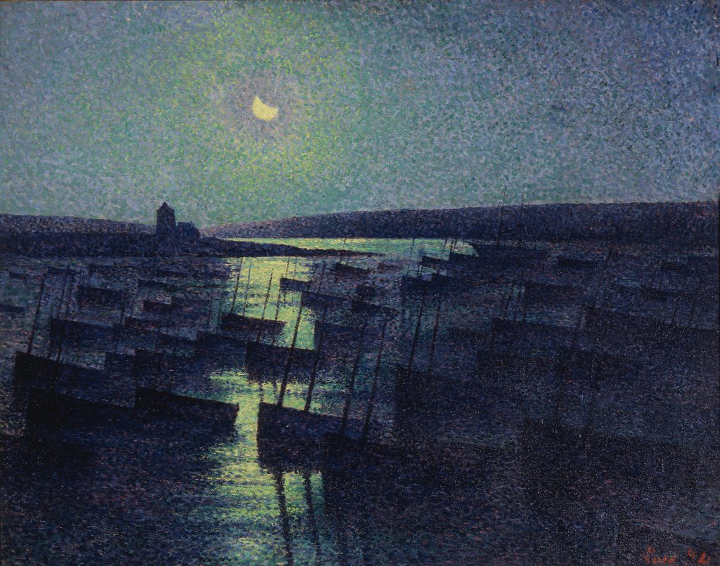 Detail of Camaret, Moonlight and Fishing Boats, 1894 by Maximilien Luce