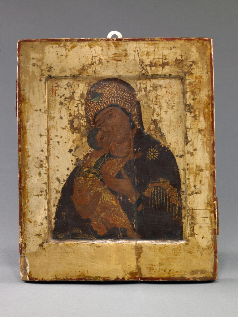 Detail of Volokolamskaya Mother of God by Russian School