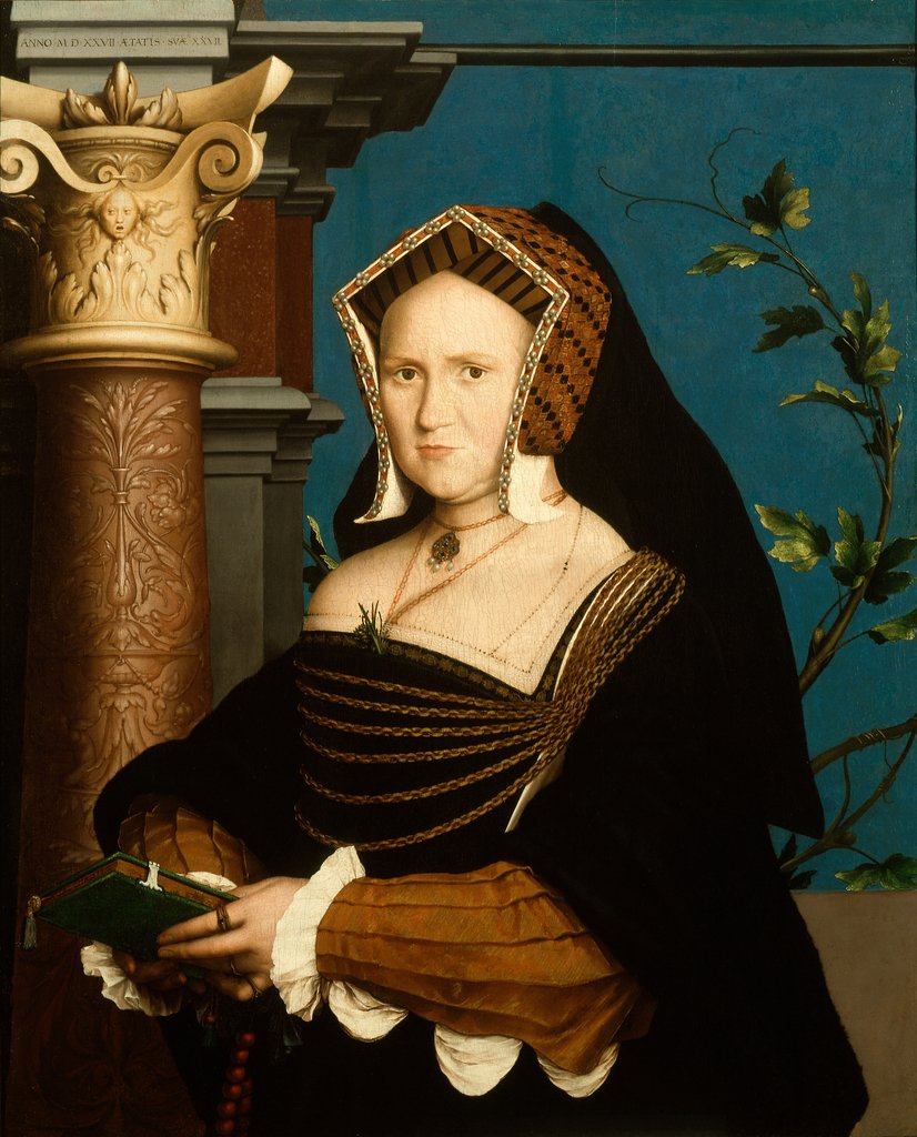 Detail of Mary, Lady Guildford, 1527 by Hans Holbein the Younger