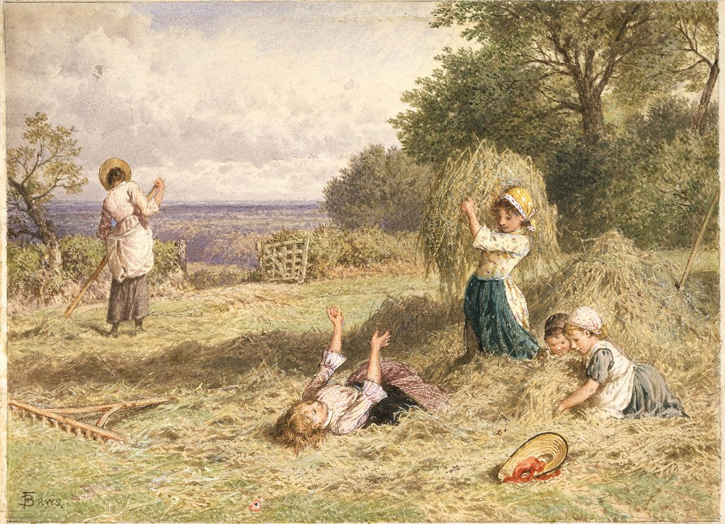 Detail of Landscape with Figures, c.1860 by Myles Birket Foster