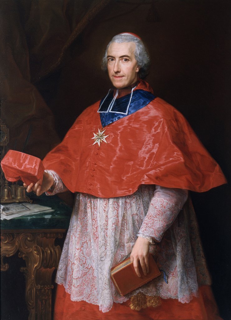 Detail of Portrait of Jean-François-Joseph Rochechouart, 1762 by Pompeo Girolamo Batoni