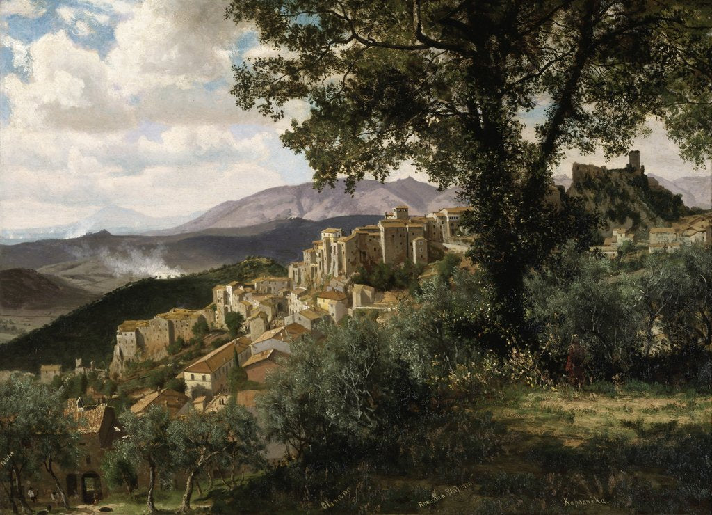 Detail of Olevano, 1856-57 by Albert Bierstadt