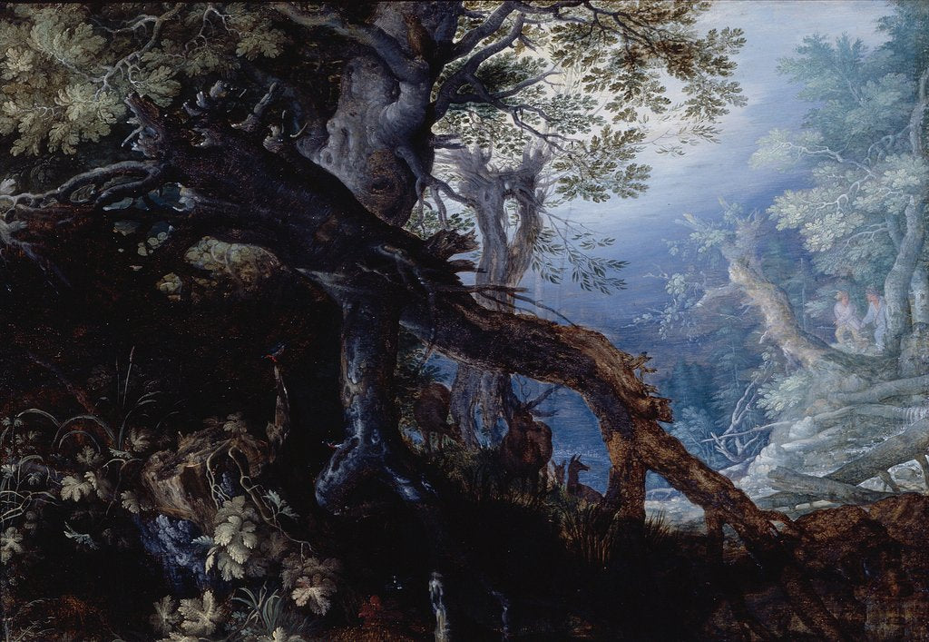 Detail of Forest with Deer, c.1608-10 by Roelandt Jacobsz. Savery
