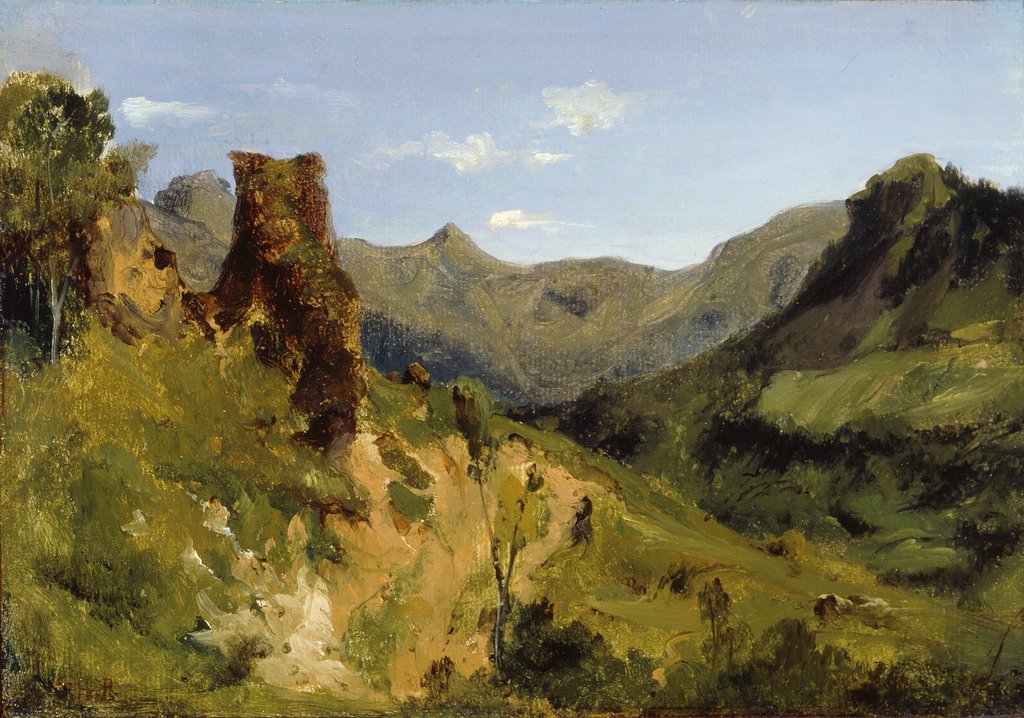 Detail of Valley in the Auvergne Mountains, 1830 by Theodore Rousseau