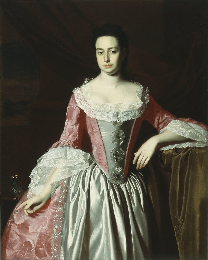 Detail of Eunice Dennie Burr, 1758-60 by John Singleton Copley