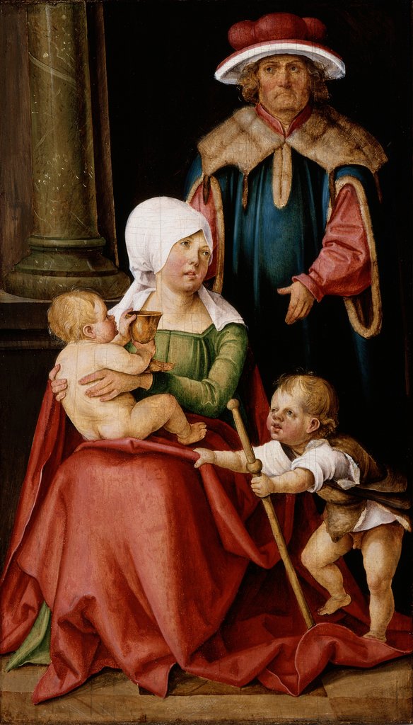 Detail of Mary Salome and Zebedee with their Sons James the Greater and John the Evangelist, c.1511 by Hans Suess Kulmbach