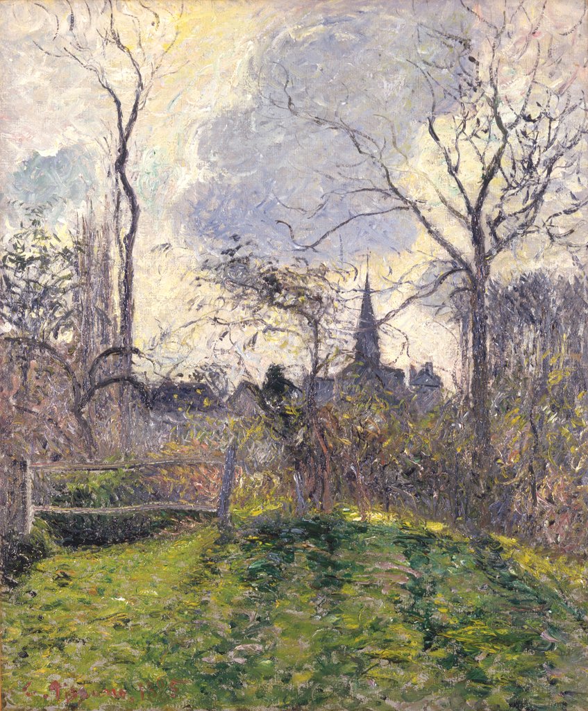 Detail of The Bell Tower of Bazincourt, 1885 by Camille Pissarro