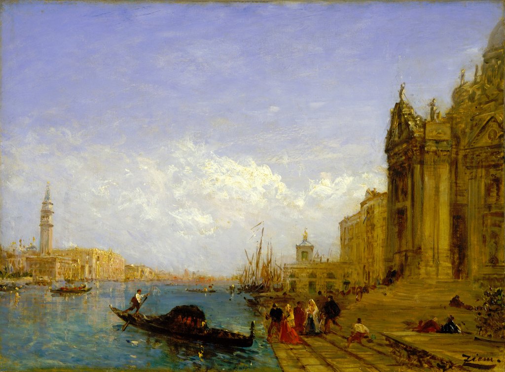 Detail of Venetian scene by Felix Ziem