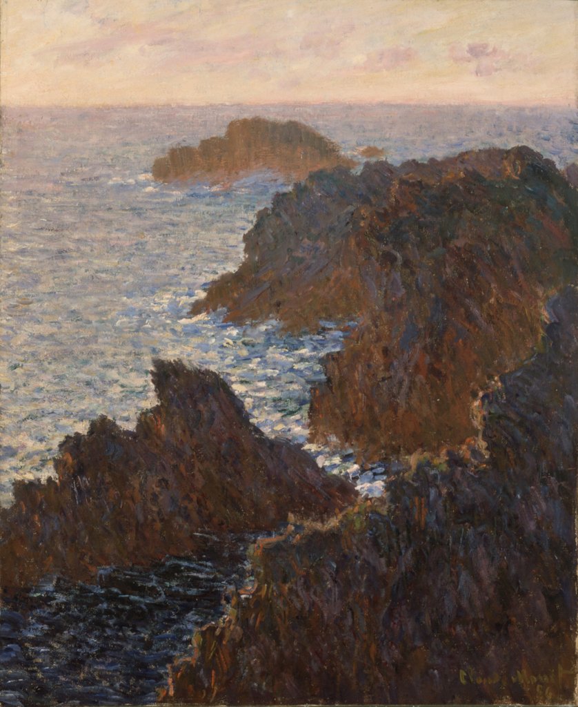 Detail of Rocks at Belle-Isle, Port-Domois, 1886 by Claude Monet