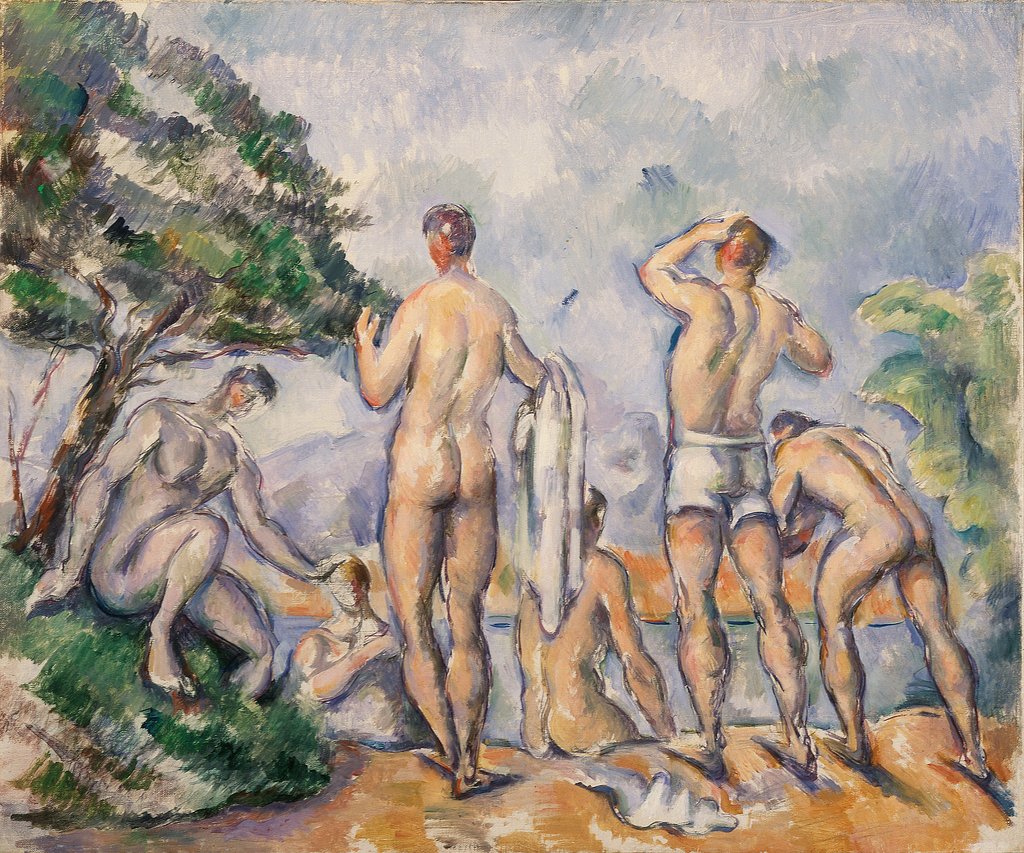 Detail of Bathers, 1890-92 by Paul Cezanne