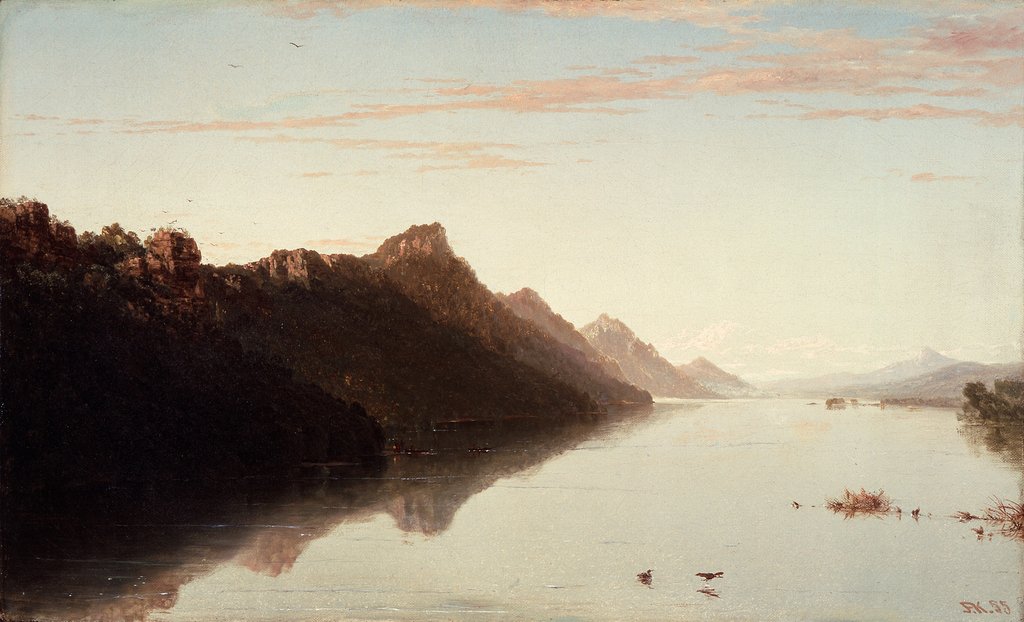 Detail of View on the Upper Mississippi, 1855 by John Frederick Kensett
