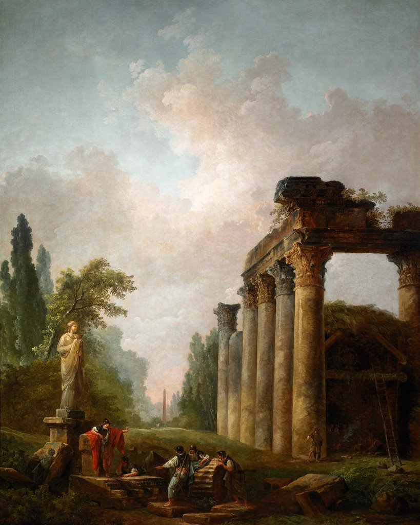 Detail of The Ruin, 1789 by Hubert Robert