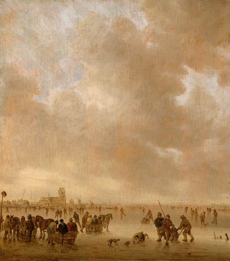 Detail of On the Ice Near Dordrecht, 1643 by Jan Josephsz van Goyen