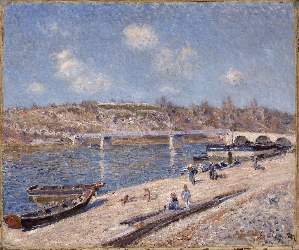 Detail of The Beach at Saint-Mammès, 1884 by Alfred Sisley