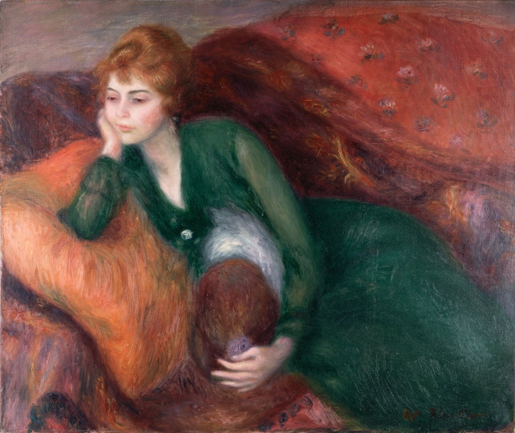 Detail of Young Woman in Green, c.1915 by William James Glackens