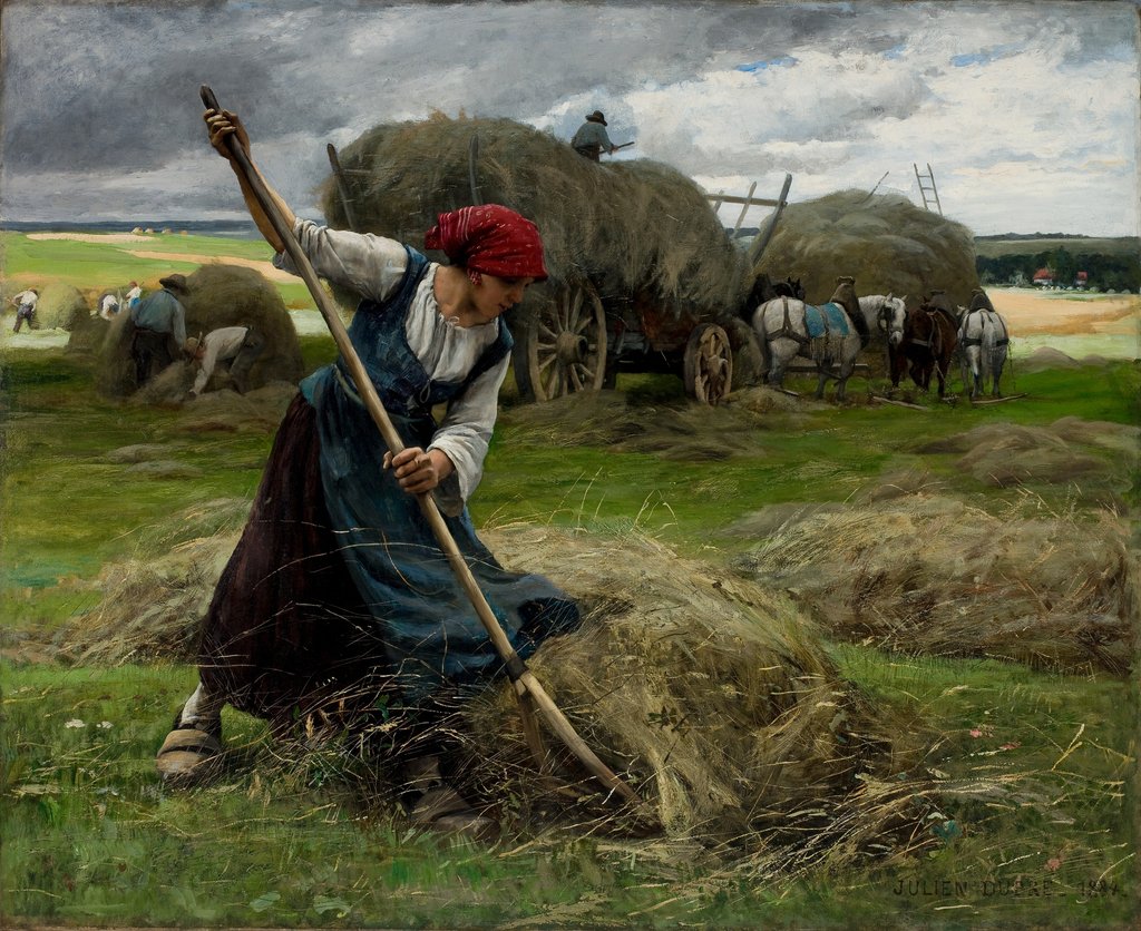 Detail of Haying Scene, 1884 by Julien Dupre