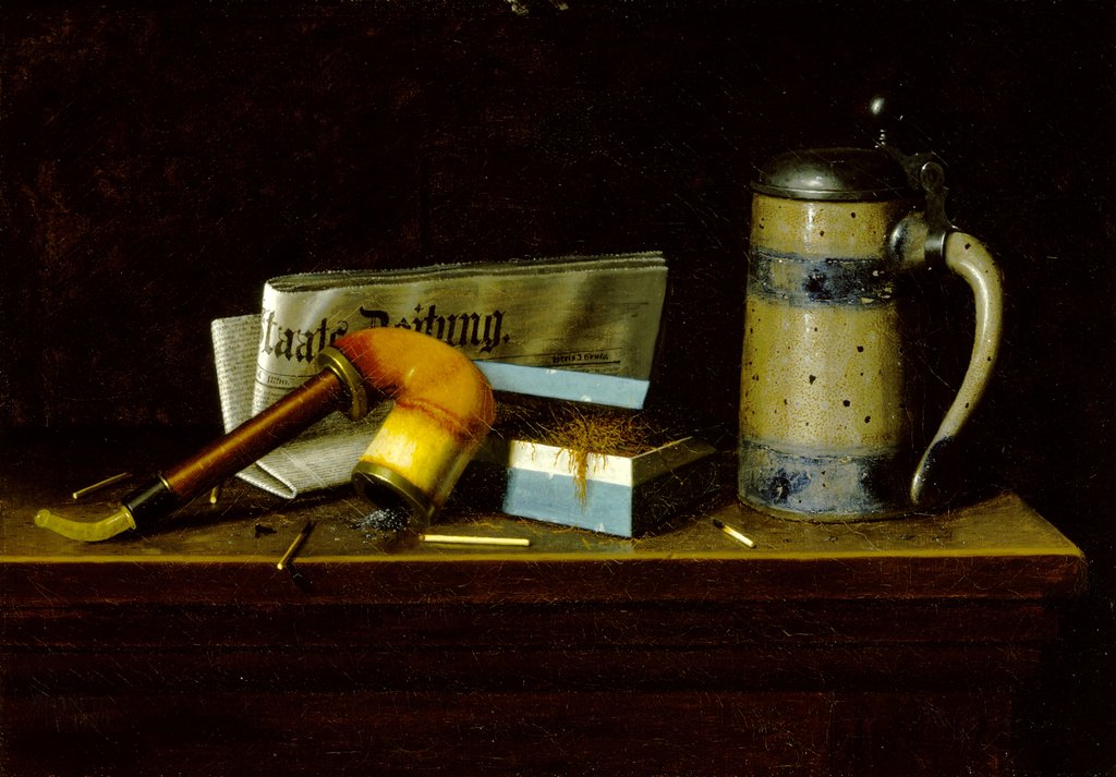 Detail of With the 'Staats Zeitung', 1890 by William Michael Harnett