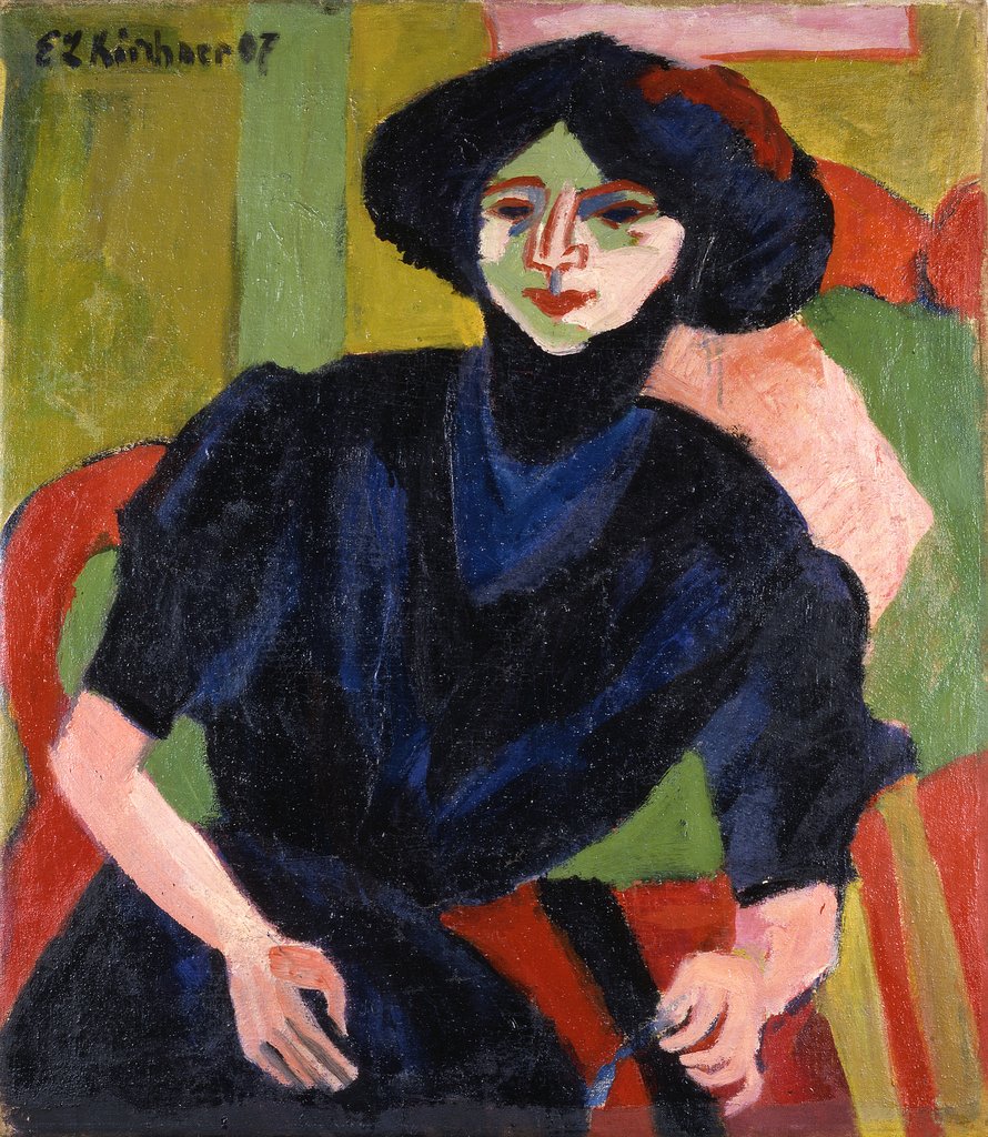 Detail of Portrait of a Woman, 1911 by Ernst Ludwig Kirchner