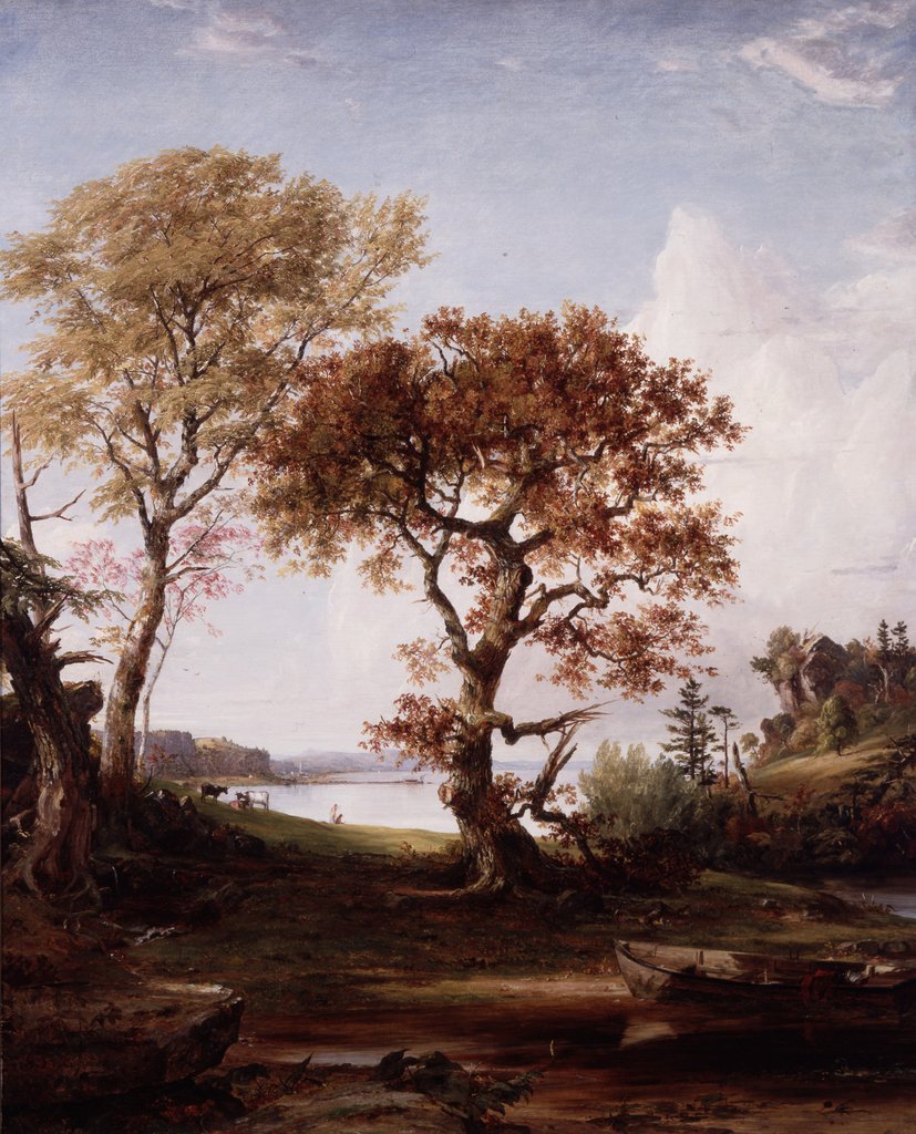 Detail of The Hudson at Piermont, 1852 by Jasper Francis Cropsey