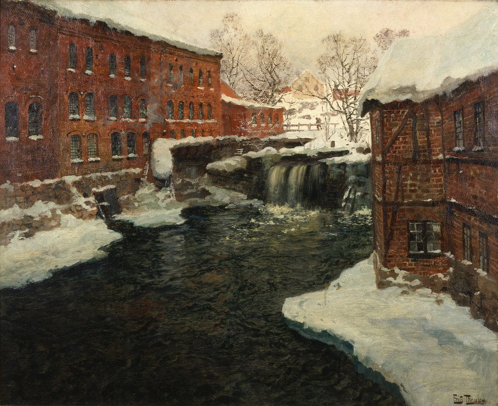 Detail of Mill Scene, c.1885-90 by Fritz Thaulow