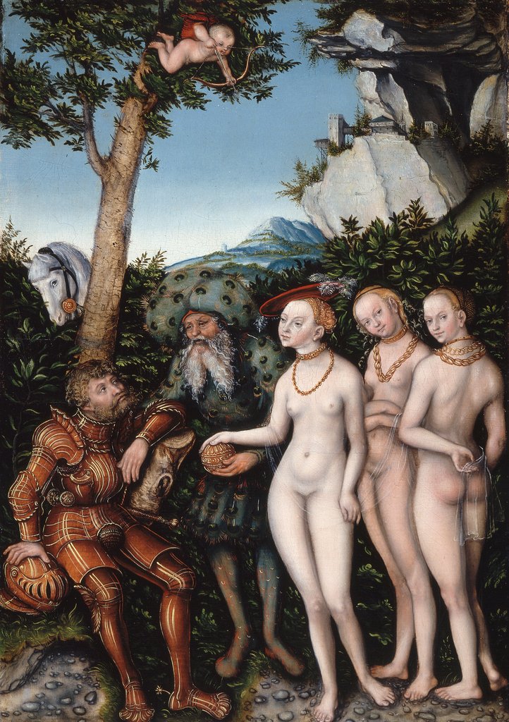 Detail of The Judgement of Paris, 1530 by Lucas the Elder Cranach