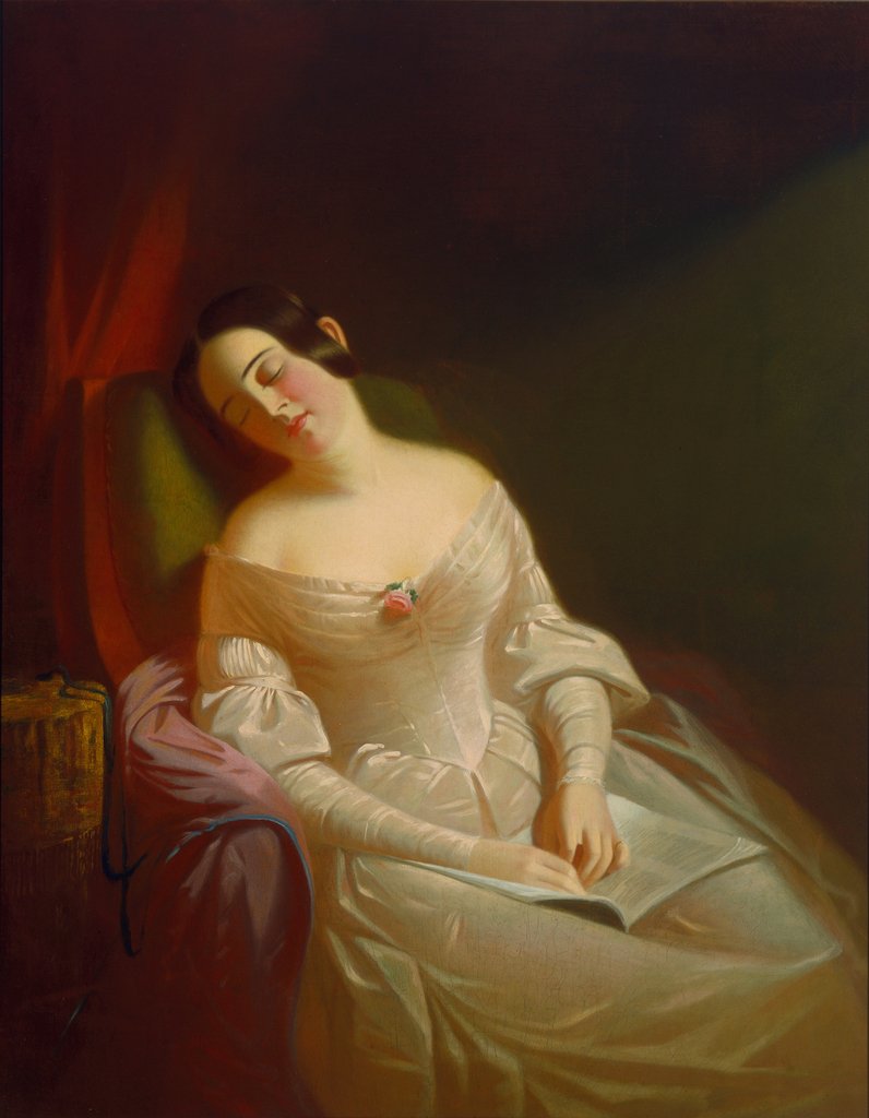 Detail of The Dull Story, 1843-44 by George Caleb Bingham