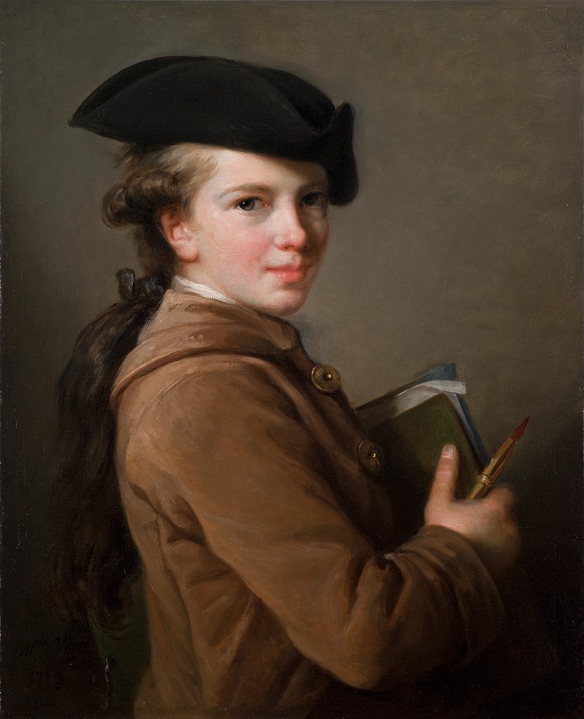 Detail of The Artist's Brother, 1773 by Elisabeth Louise Vigee-Lebrun