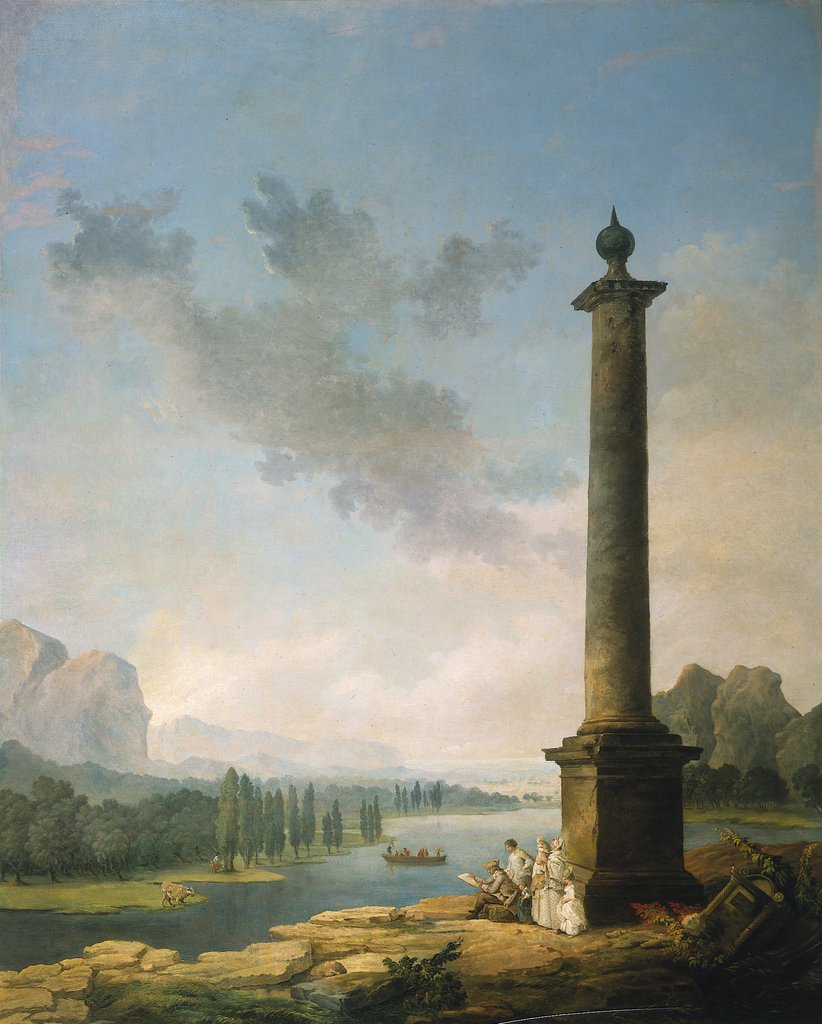 Detail of The Column, 1789 by Hubert Robert