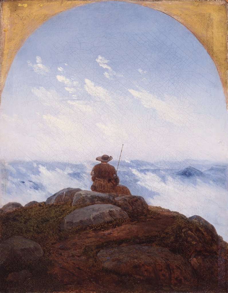 Detail of Wanderer on the Mountaintop, 1818 by Karl Gustav Carus