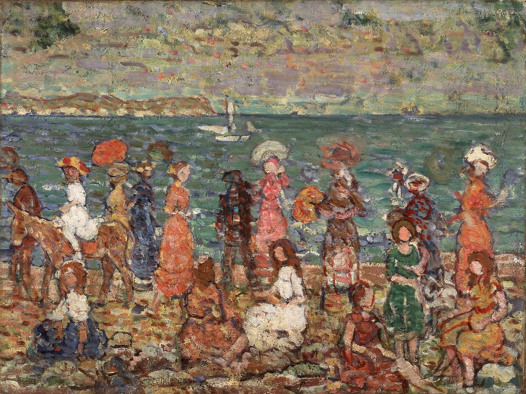 Detail of Seashore, c.1913 by Maurice Brazil Prendergast