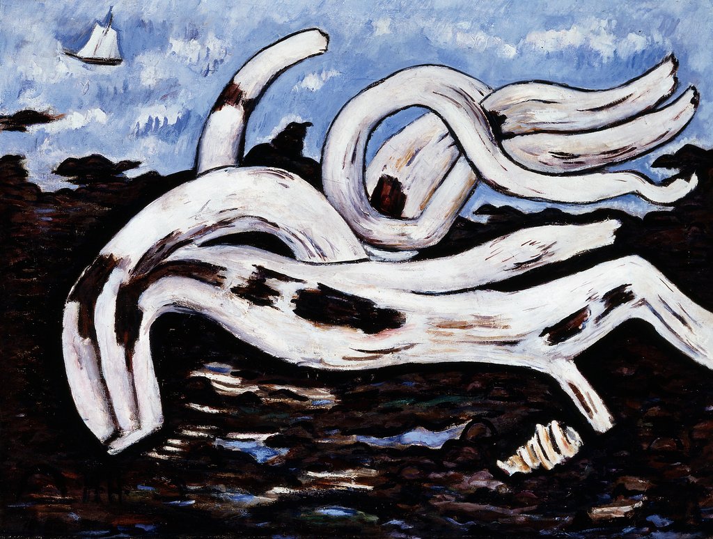 Detail of Driftwood on the Bagaduce, 1939-40 by Marsden Hartley